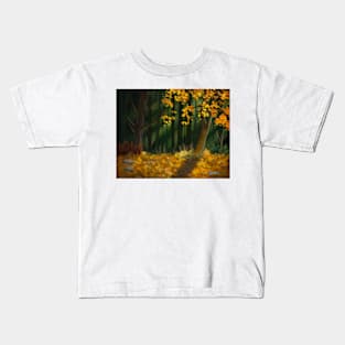 Bright Tree in a Dark Forest Kids T-Shirt